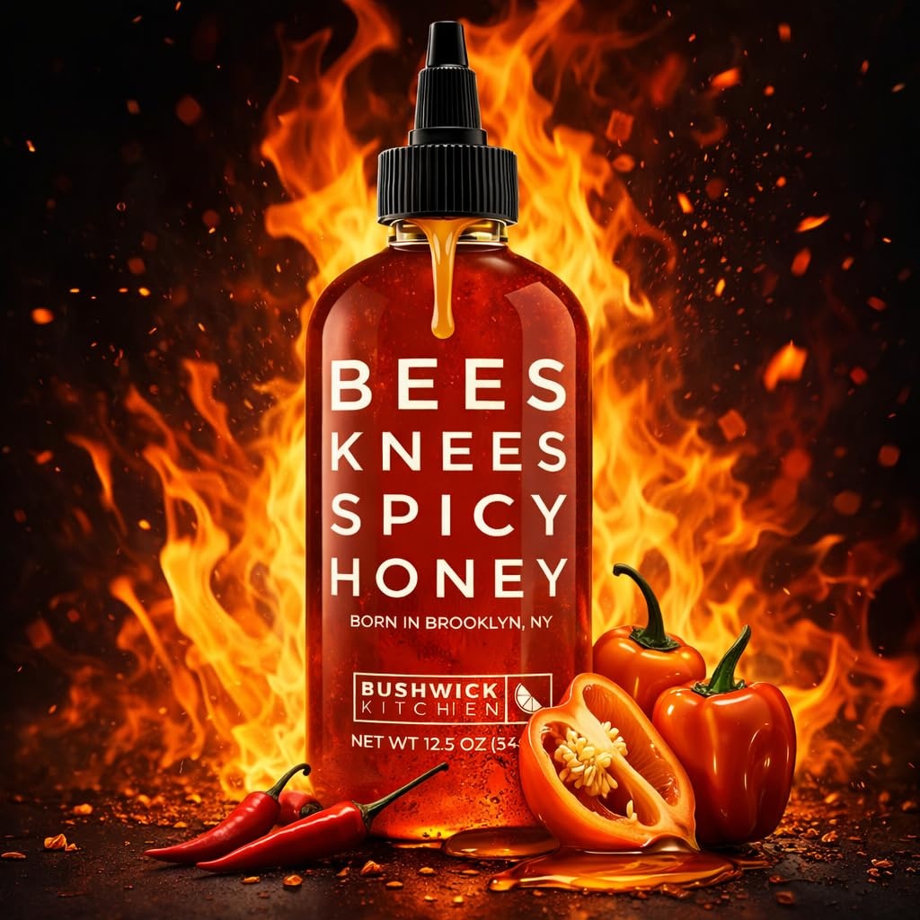 image:imageBees Knees Spicy Honey Wildflower Hot Honey with a Habanero Kick Sweet Heat Hot Sauce for Pizza Biscuits amp Charcuterie Gluten Free Paleo Friendly Foodie Gifts Spicy Gift for Him 125ozSpicy Honey 125oz