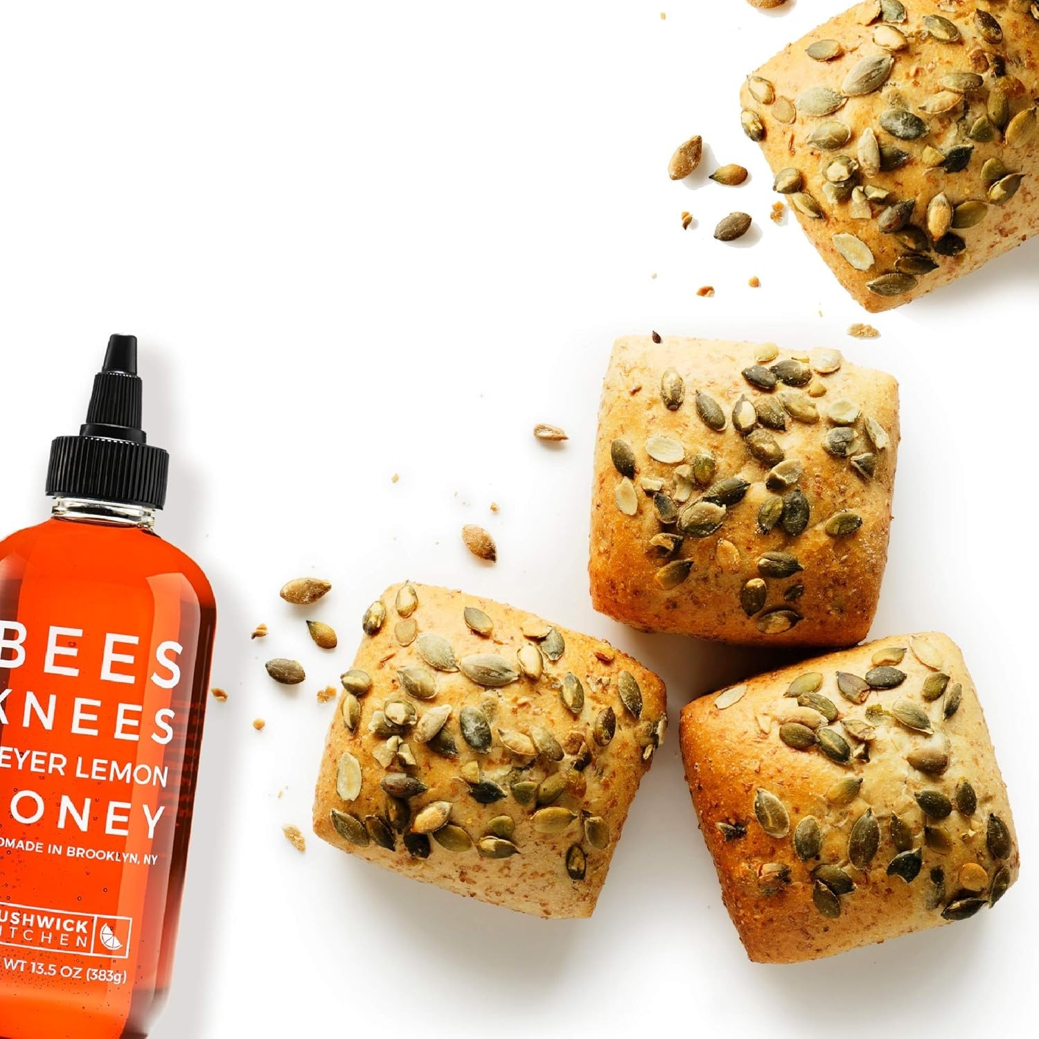 image:imageBees Knees Spicy Honey Wildflower Hot Honey with a Habanero Kick Sweet Heat Hot Sauce for Pizza Biscuits amp Charcuterie Gluten Free Paleo Friendly Foodie Gifts Spicy Gift for Him 125ozMeyer Lemon Honey 125oz