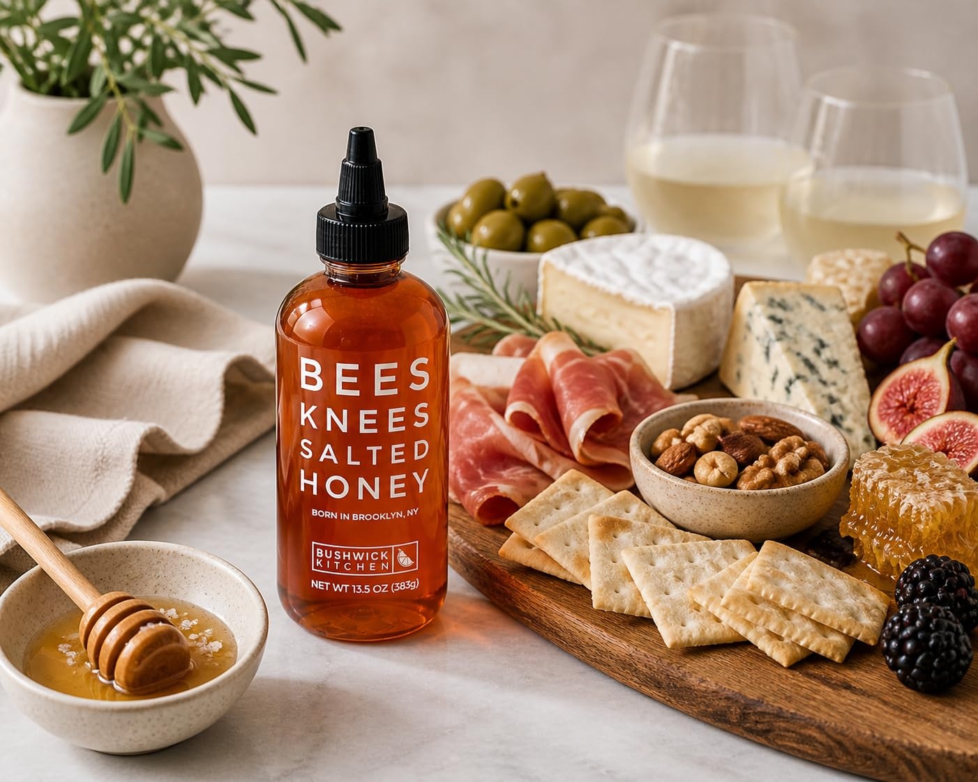 image:imageBees Knees Spicy Honey Wildflower Hot Honey with a Habanero Kick Sweet Heat Hot Sauce for Pizza Biscuits amp Charcuterie Gluten Free Paleo Friendly Foodie Gifts Spicy Gift for Him 125ozHoney Gift Set Sampler