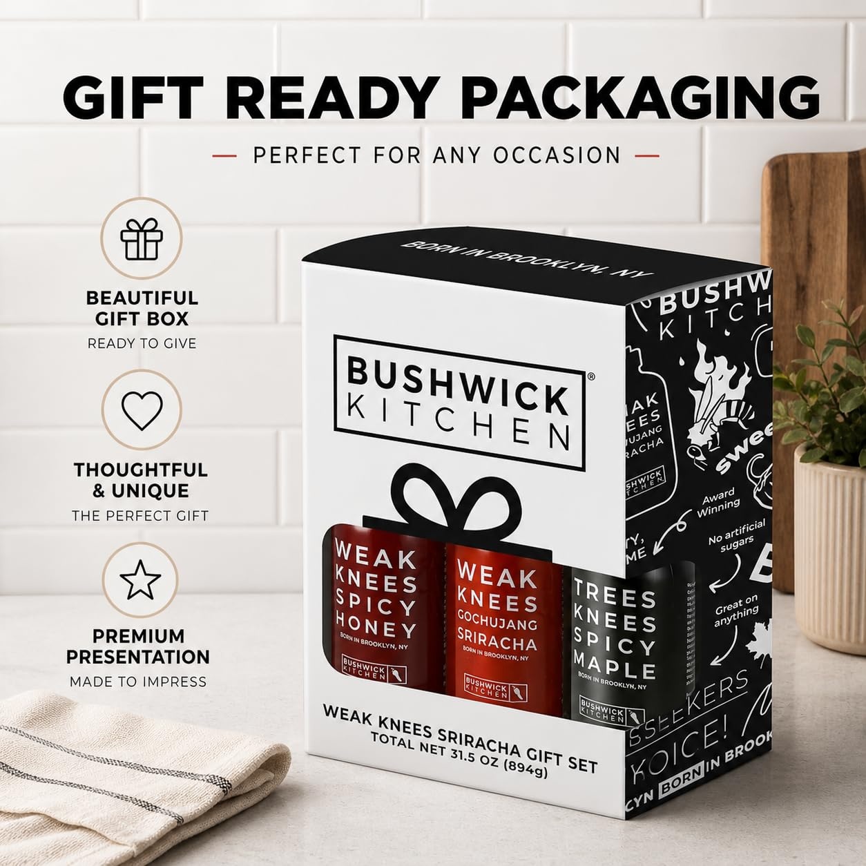 image:imageBees Knees Spicy Honey Wildflower Hot Honey with a Habanero Kick Sweet Heat Hot Sauce for Pizza Biscuits amp Charcuterie Gluten Free Paleo Friendly Foodie Gifts Spicy Gift for Him 125ozSpicy Gift Set