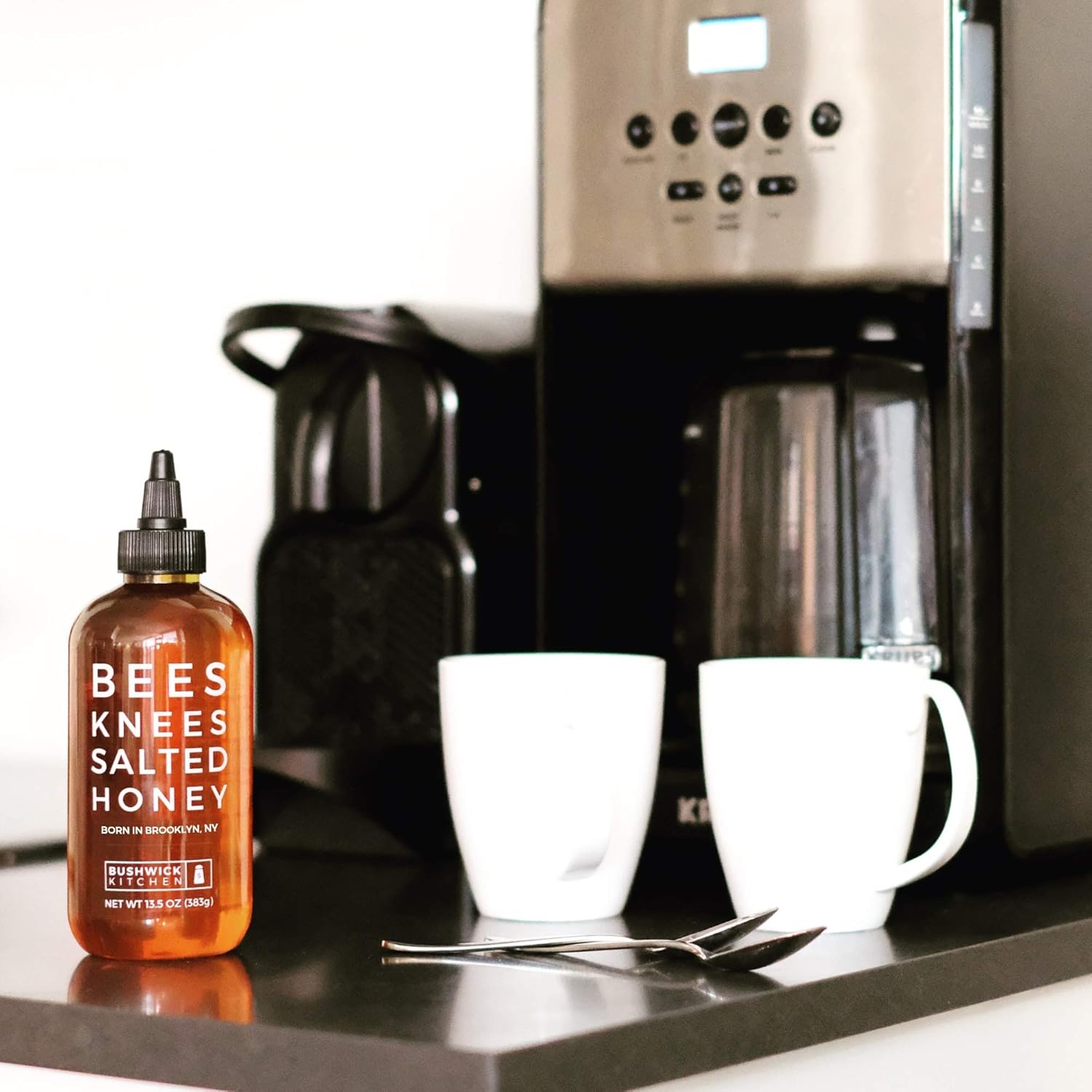 image:imageBees Knees Spicy Honey Wildflower Hot Honey with a Habanero Kick Sweet Heat Hot Sauce for Pizza Biscuits amp Charcuterie Gluten Free Paleo Friendly Foodie Gifts Spicy Gift for Him 125ozSalted Honey 125oz