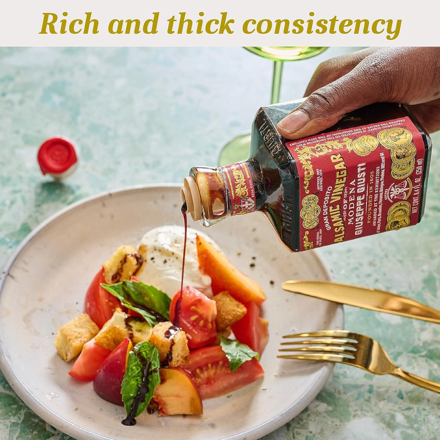image:imageGiusti Italian Balsamic Vinegar of Modena IGP 3 Gold Medals Rich amp Thick Gran Deposito Aceto Balsamico di Modena for Salads Cheese amp Finishing Touches Made in Italy 845 fl oz250 ml Pack of 1845 Fl Oz Pack of 2