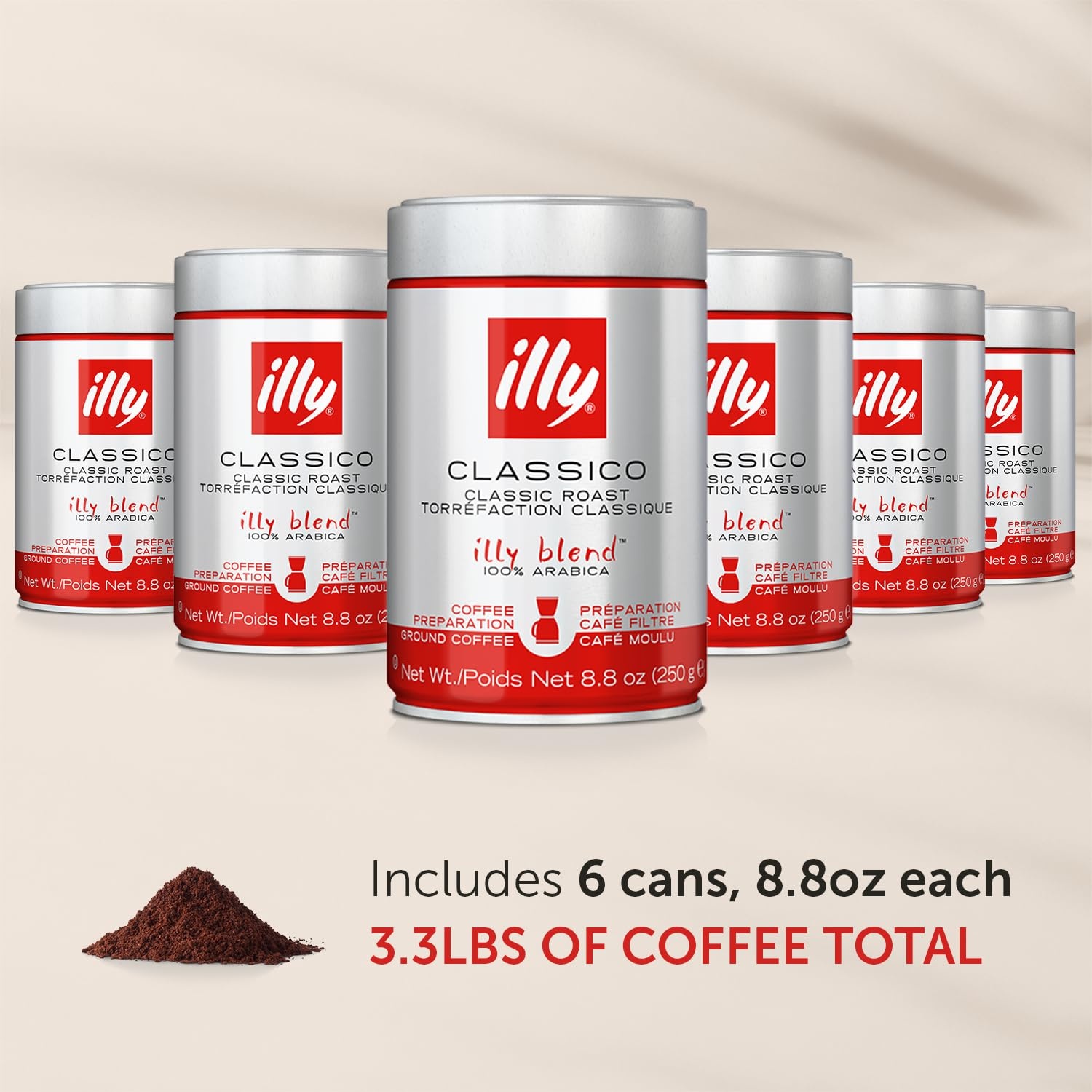 image:imageIlly Caffe Medium Roast Espresso Classico Ground Coffee 88 OZClassico Medium Roast Ground Drip