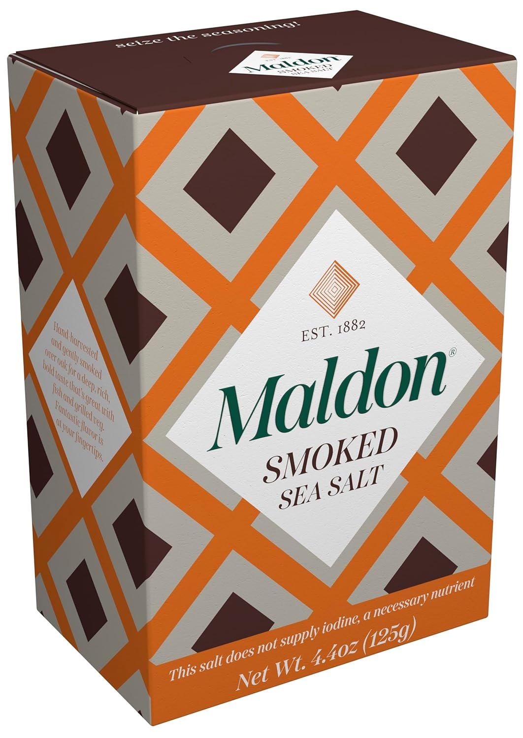 image:imageMaldon Smoked Sea Salt Flakes 44 oz 125 g Unique Pyramid Shaped Salt Flakes Gently Smoked Over Oak Perfect for a Wide Range of Dishes HandHarvested for Four Generations44 Ounce Pack of 1
