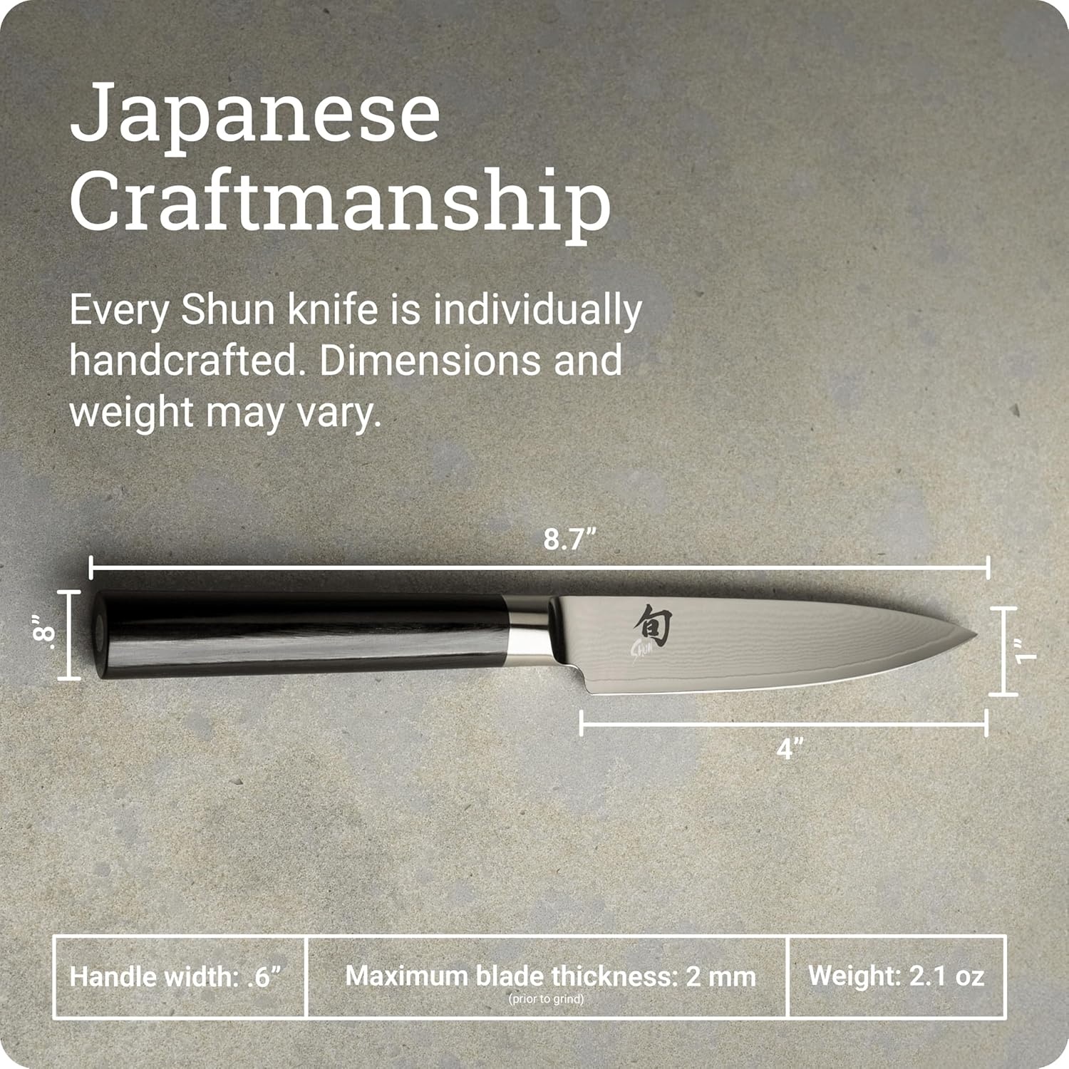 image:imageShun Classic 4 Limited Edition Paring Knife Handcrafted Japanese Vegetable amp Fruit Knife VGMAX Core with Damascus Stainless Steel Cladding Pakkawood Handle for Professional and Home Chefs