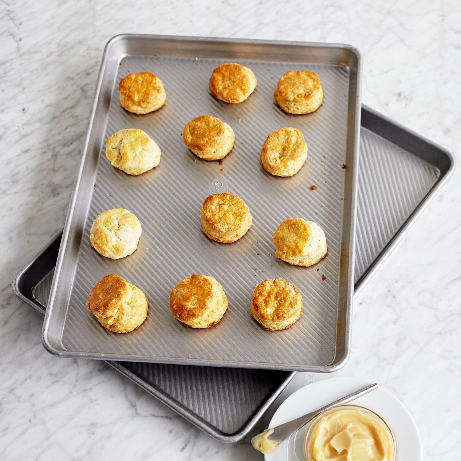 image:imageSur La Table Commercial Sheet Pan Set 2Piece HeavyDuty Aluminized Steel Pans Made in USA