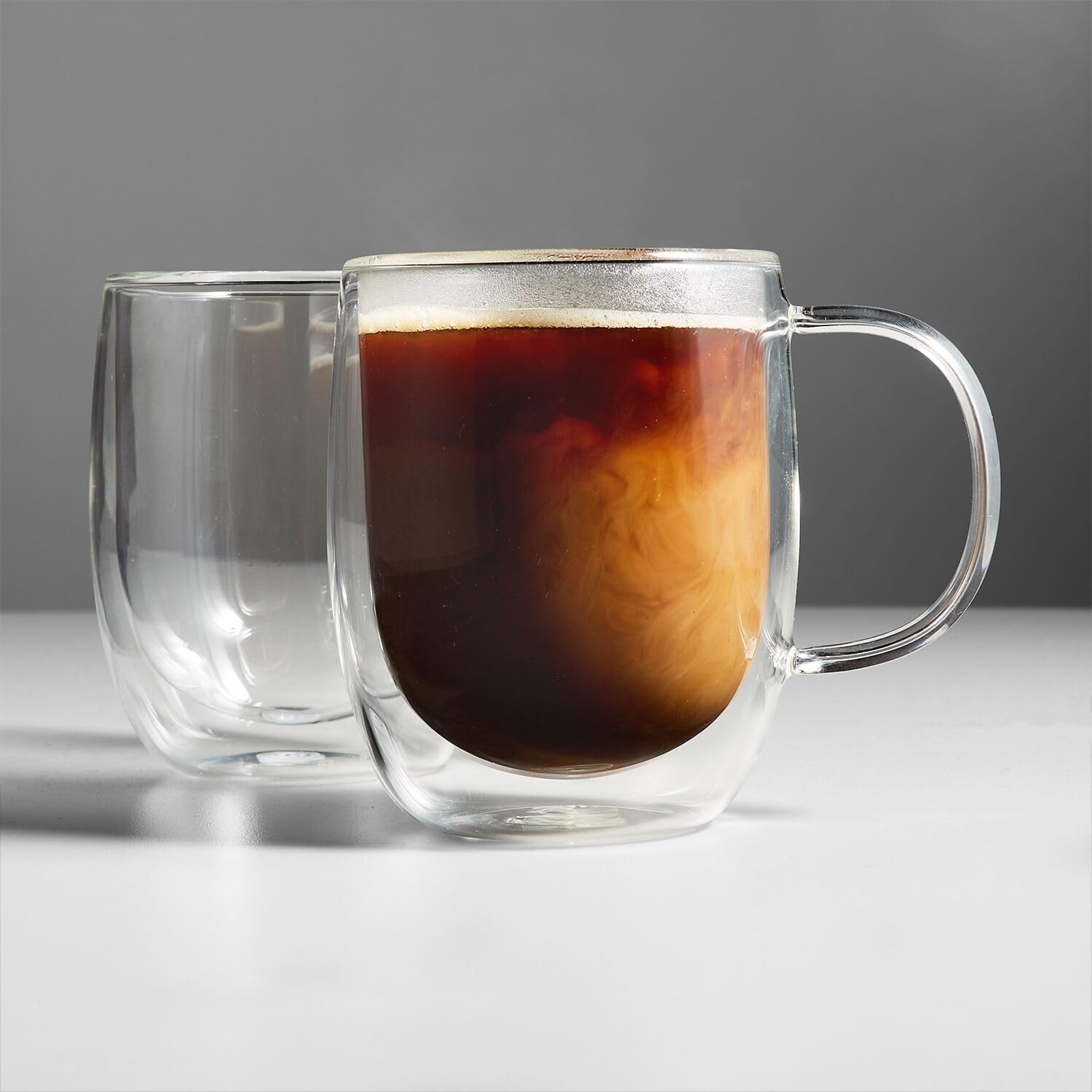 image:imageSur La Table DoubleWall Coffee Glasses Set Of 2 Clear
