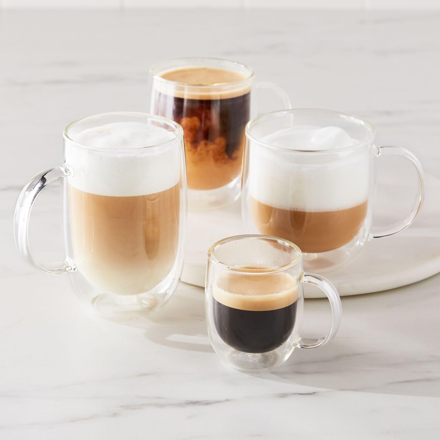 image:imageSur La Table DoubleWall Coffee Glasses Set Of 2 Clear