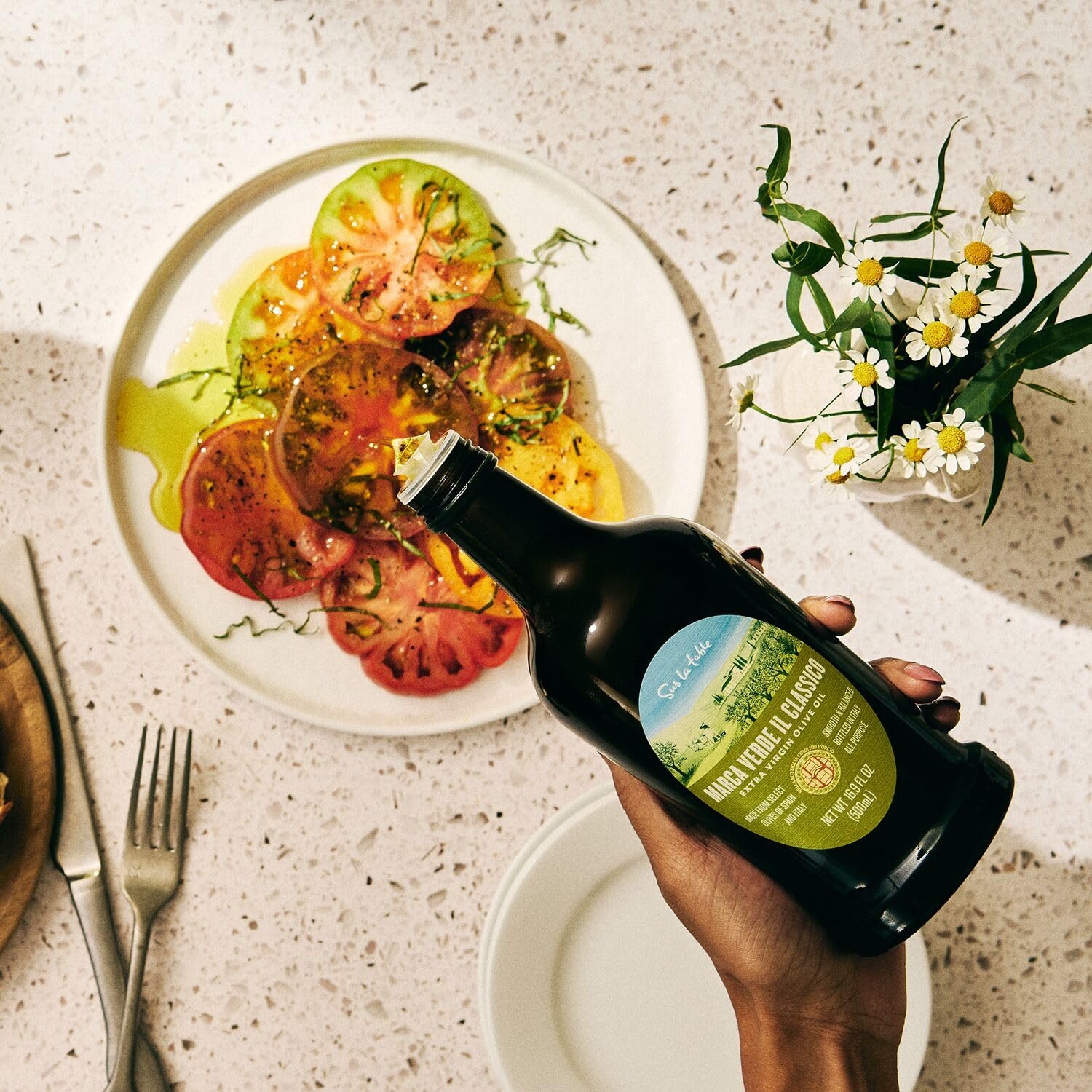 image:imageSur La Table Extra Virgin Olive Oil ColdPressed Italian Blend for Cooking Dressing and Finishing in a Large Format 3 L500mL