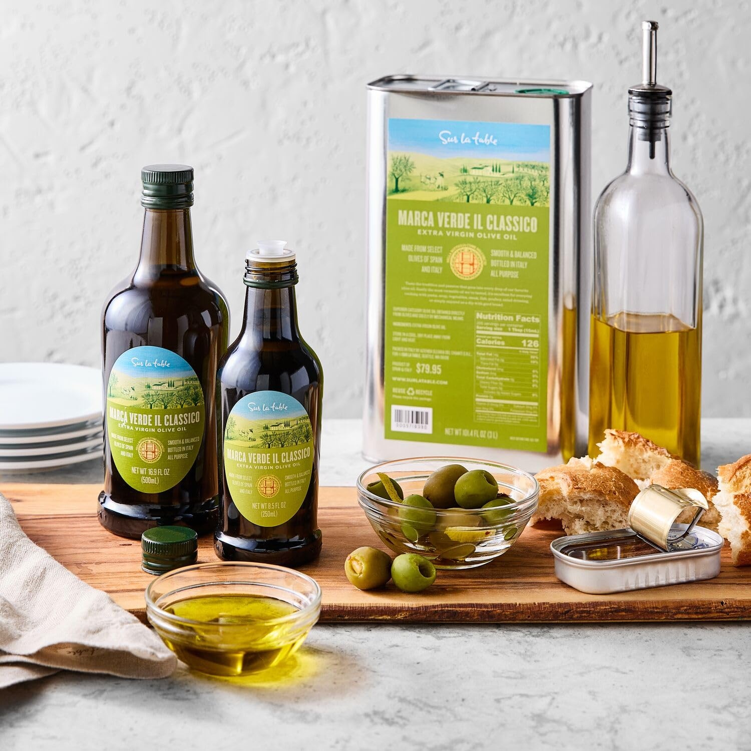 image:imageSur La Table Extra Virgin Olive Oil ColdPressed Italian Blend for Cooking Dressing and Finishing in a Large Format 3 Lmedium