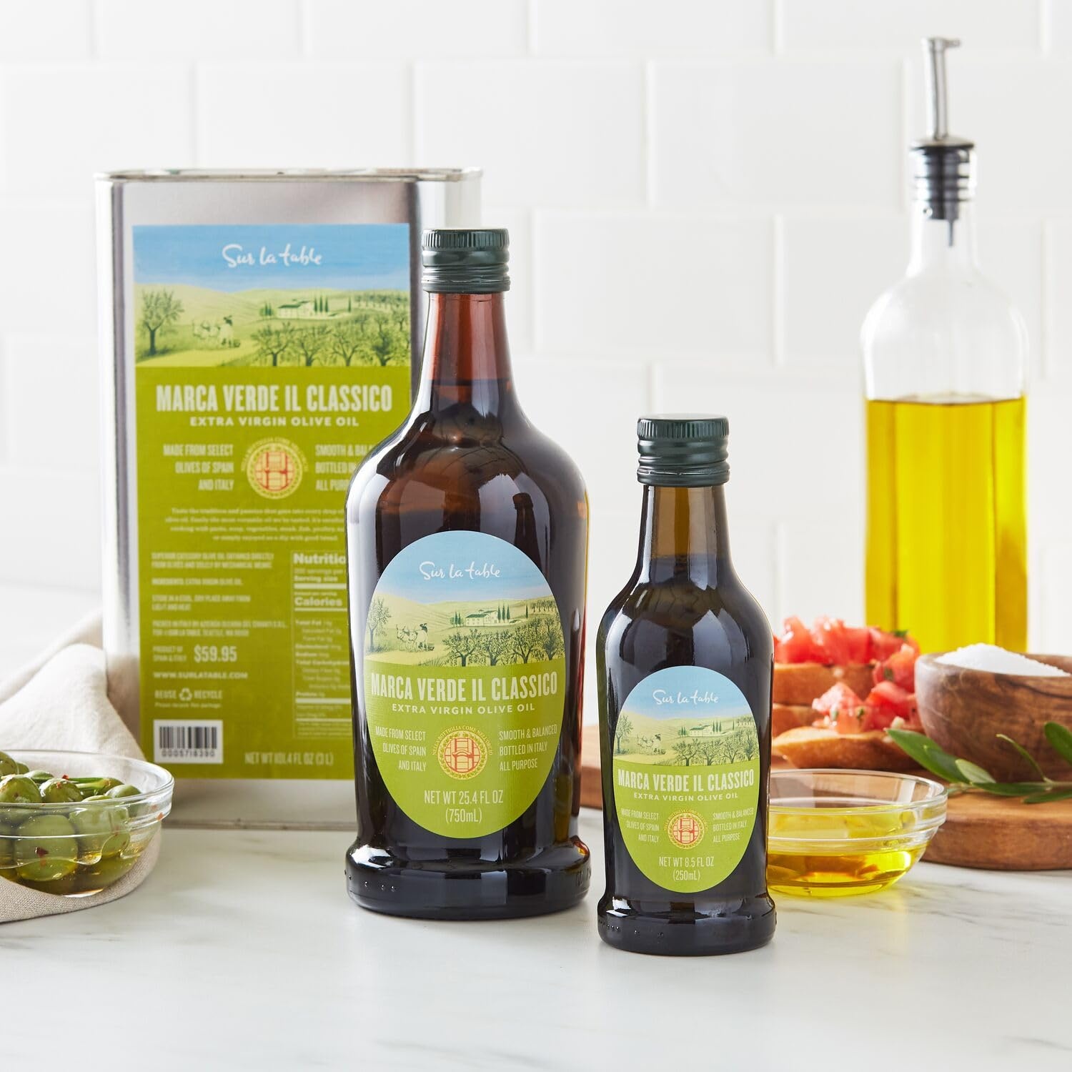 image:imageSur La Table Extra Virgin Olive Oil ColdPressed Italian Blend for Cooking Dressing and Finishing in a Large Format 3 Lmedium