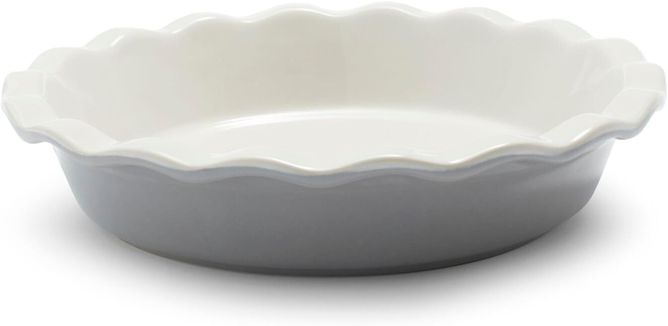 image:imageSur La Table Pie Dish Red Fluted Rim Ceramic with Vibrant Red Glaze for Fruit Custard and Savory Pies 95 inBlue