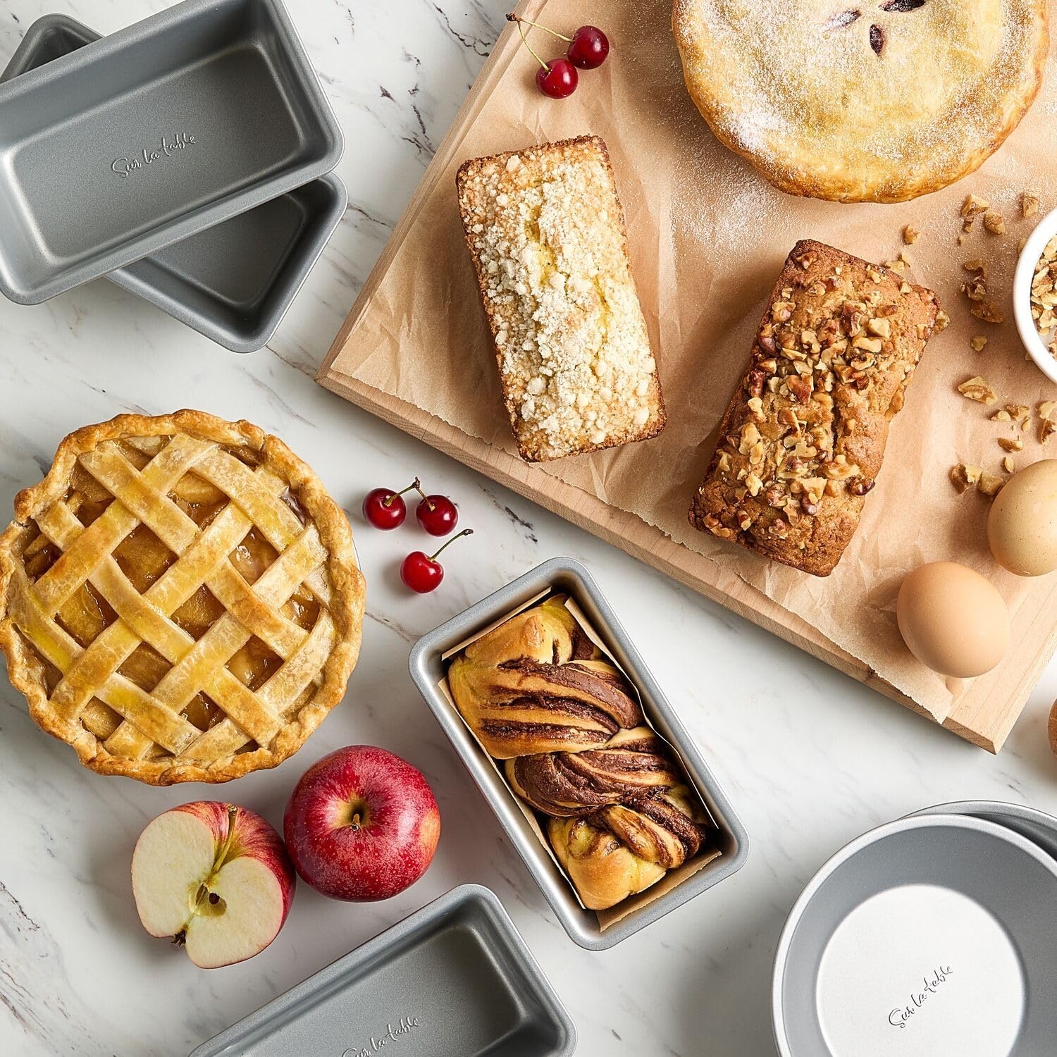 image:imageSur La Table Signature Mini Loaf Pans Set of 4 Silver