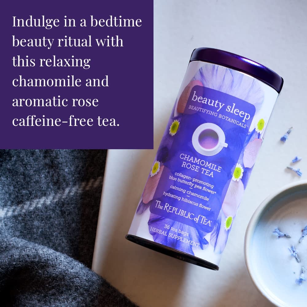 image:imageThe Republic of Tea Beautifying Botanicals Beauty Sleep Chamomile Rose Herbal Tea Bags 36 count250 Count Pack of 1