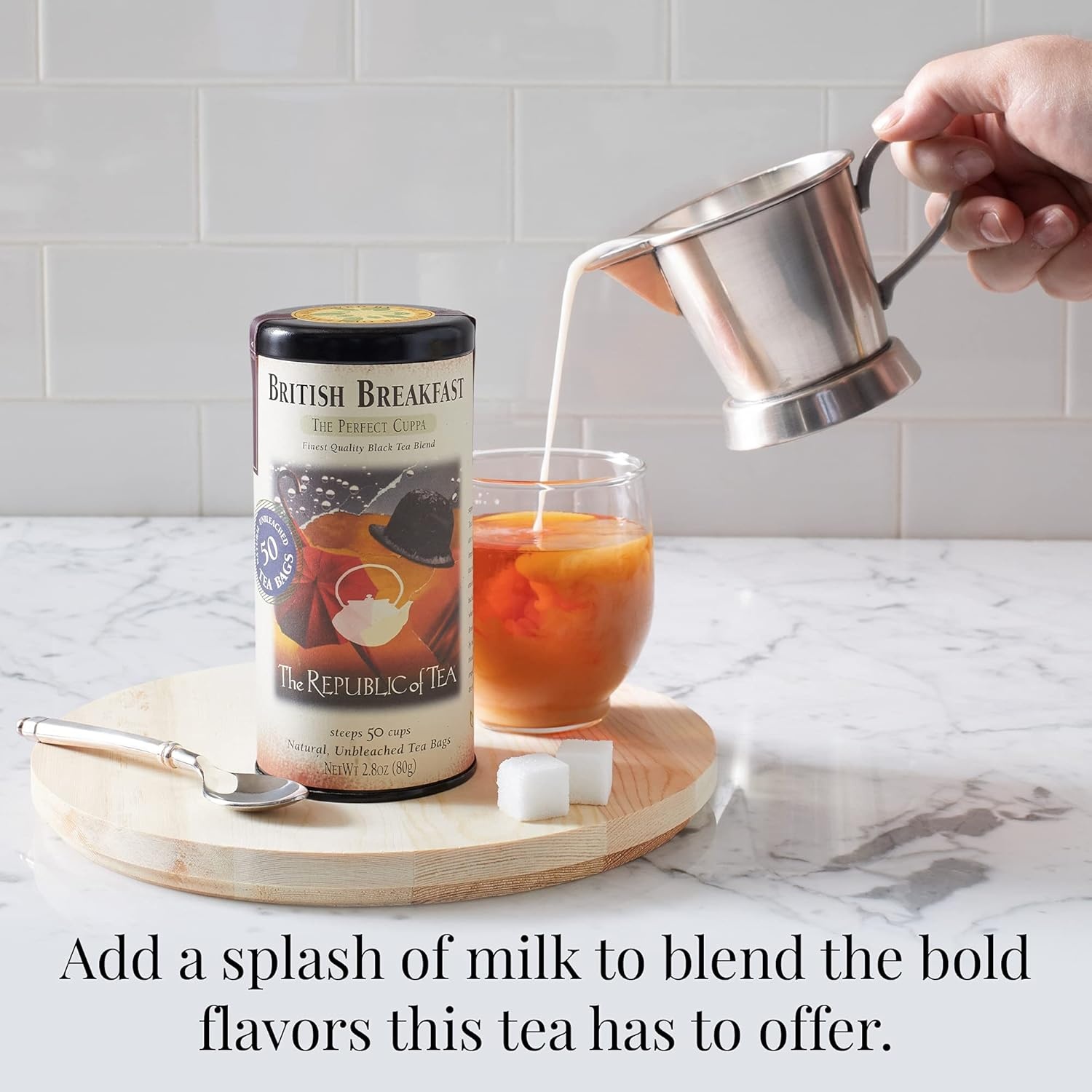 image:imageThe Republic of Tea British Breakfast Tea 28 oz Tin 50 Tea Bags Gourmet Black Tea Caffeinated250 Count Pack of 1