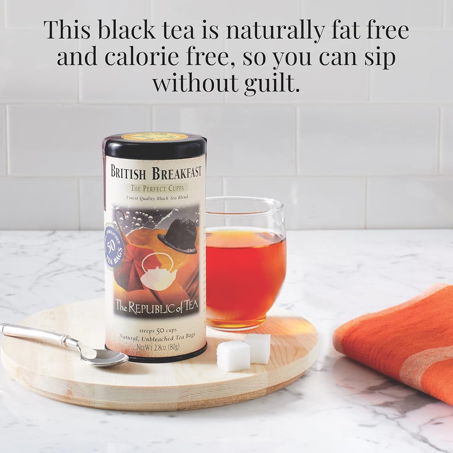 image:imageThe Republic of Tea British Breakfast Tea 28 oz Tin 50 Tea Bags Gourmet Black Tea Caffeinated50 Count Pack of 2