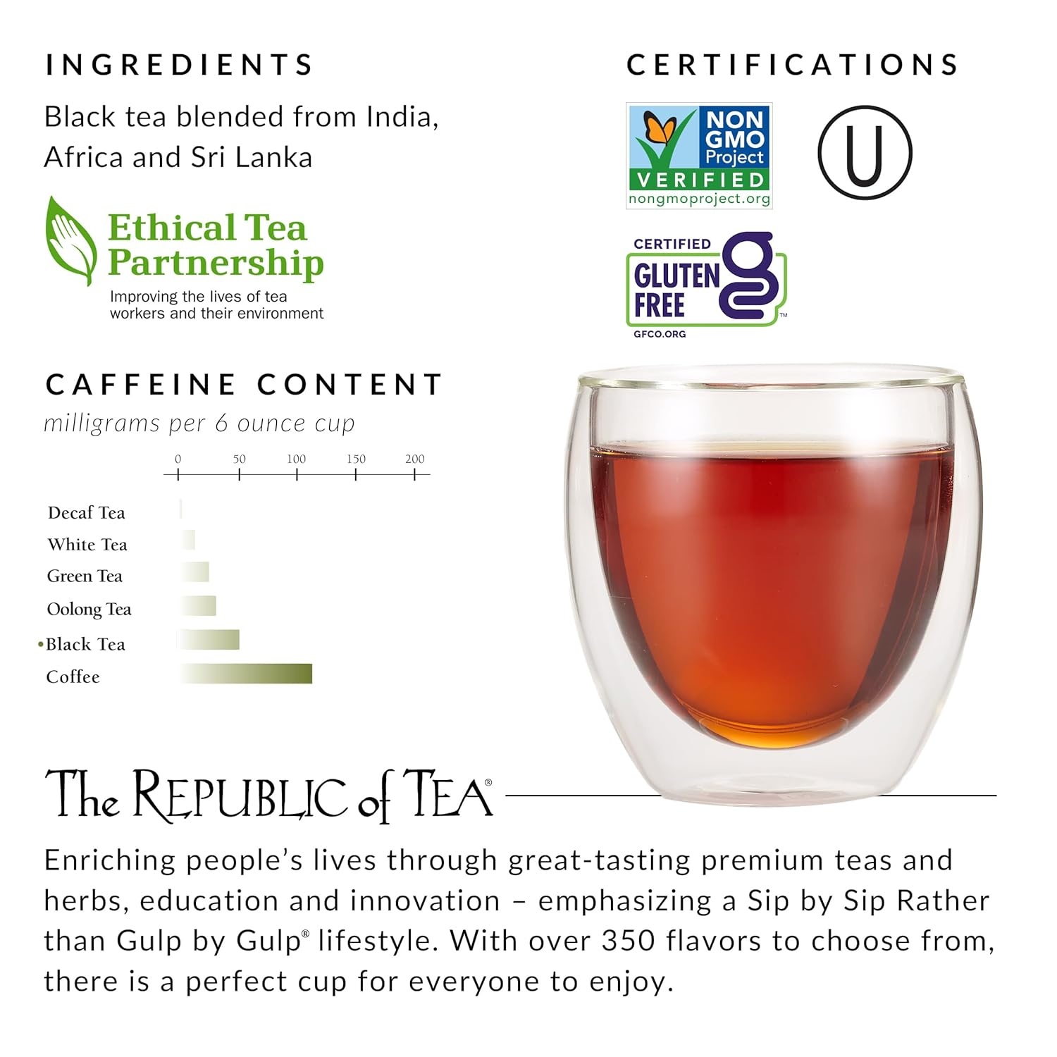image:imageThe Republic of Tea British Breakfast Tea 28 oz Tin 50 Tea Bags Gourmet Black Tea Caffeinated50 Count Pack of 2