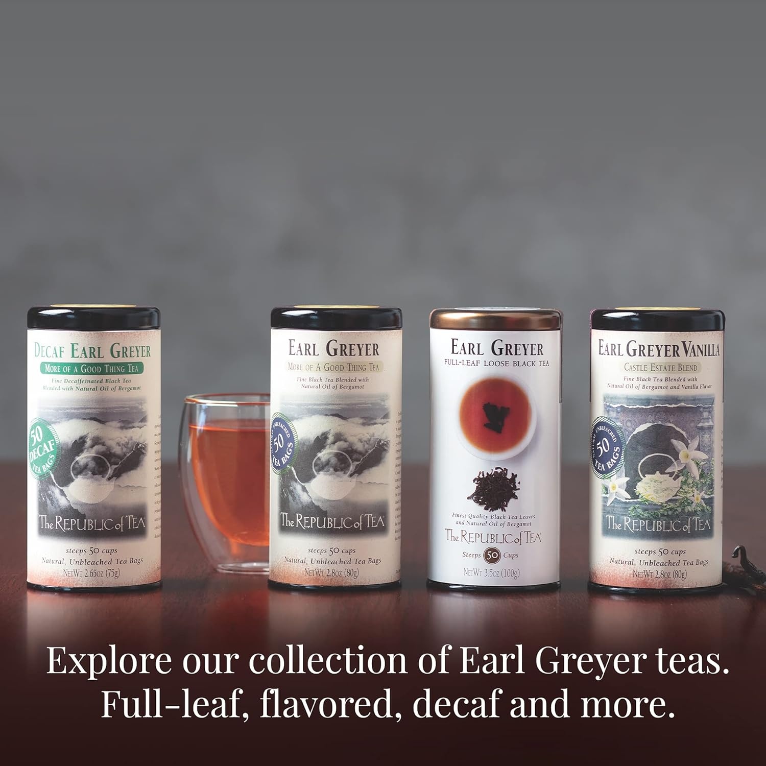 image:imageThe Republic of Tea Earl Greyer Black Tea Tin 50 Tea Bags Naturally Caffeinated50 Count Pack of 2