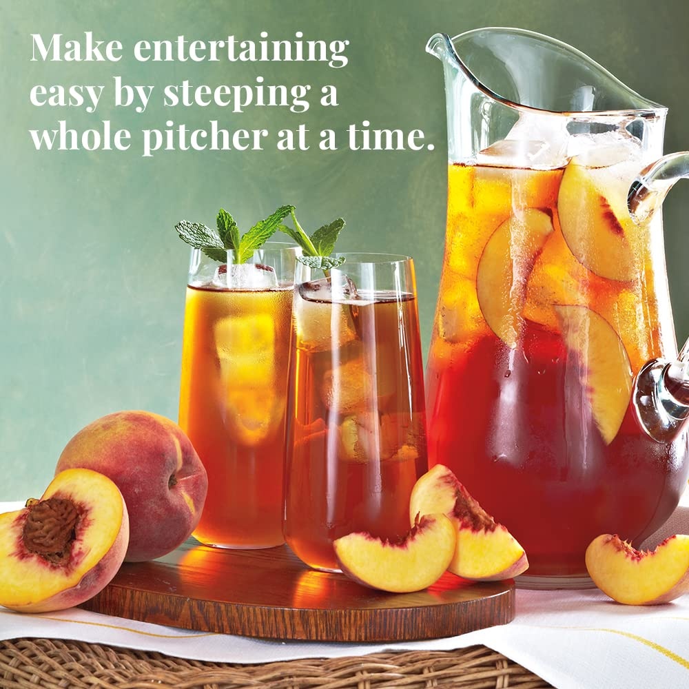 image:imageThe Republic of Tea Ginger Peach Black Iced Tea Bags 8 Large QuartSized Iced Tea Pouches Naturally Caffeinated40 Count Pack of 1