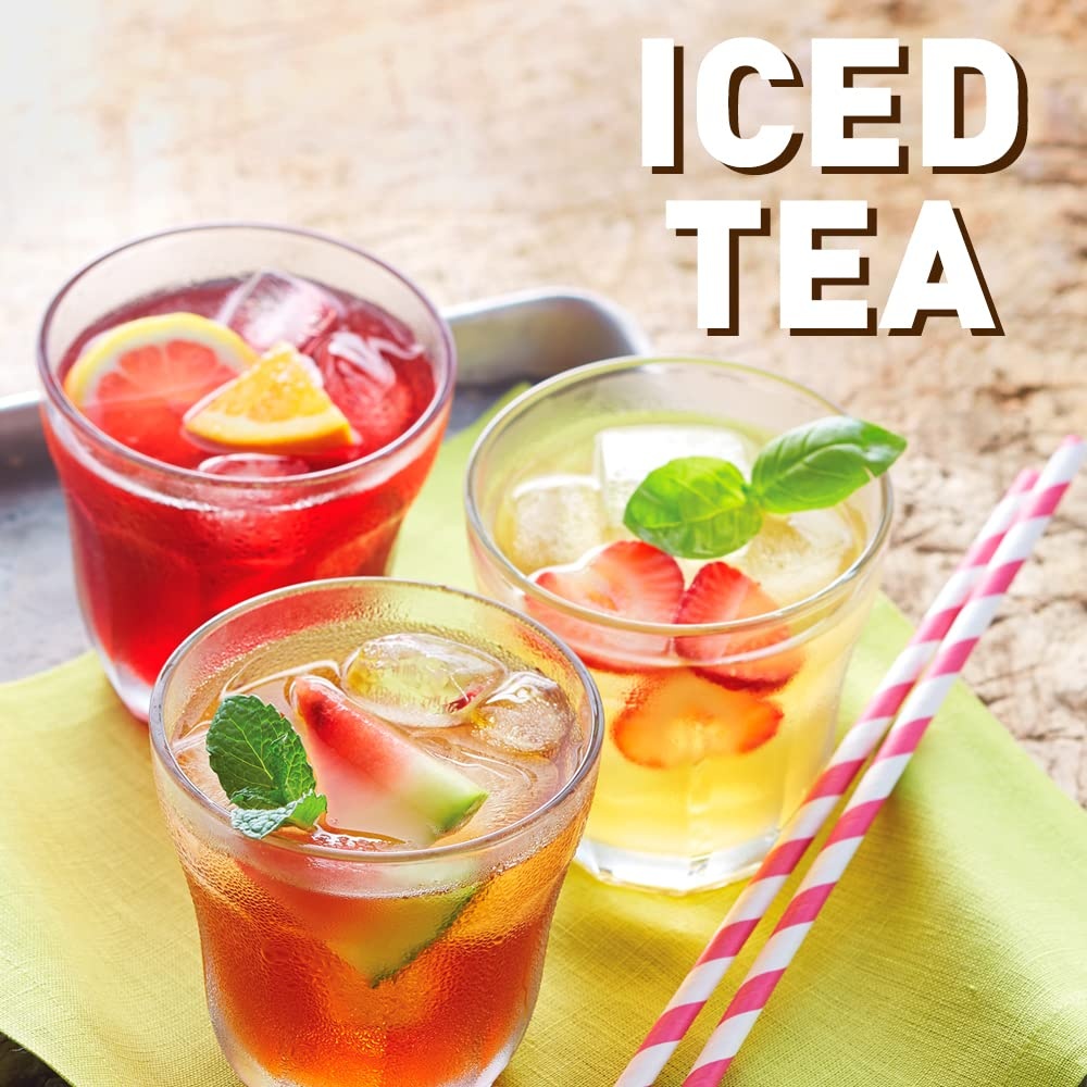 image:imageThe Republic of Tea Hibiscus Sangria Iced Herbal Tea 8 Large QuartSized Iced Tea Pouches Naturally Caffeine Free