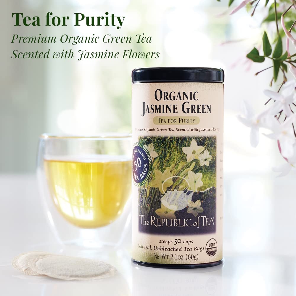 image:imageThe Republic of Tea Organic Jasmine Green Tea 50 Tea Bags21 Ounce Pack of 1