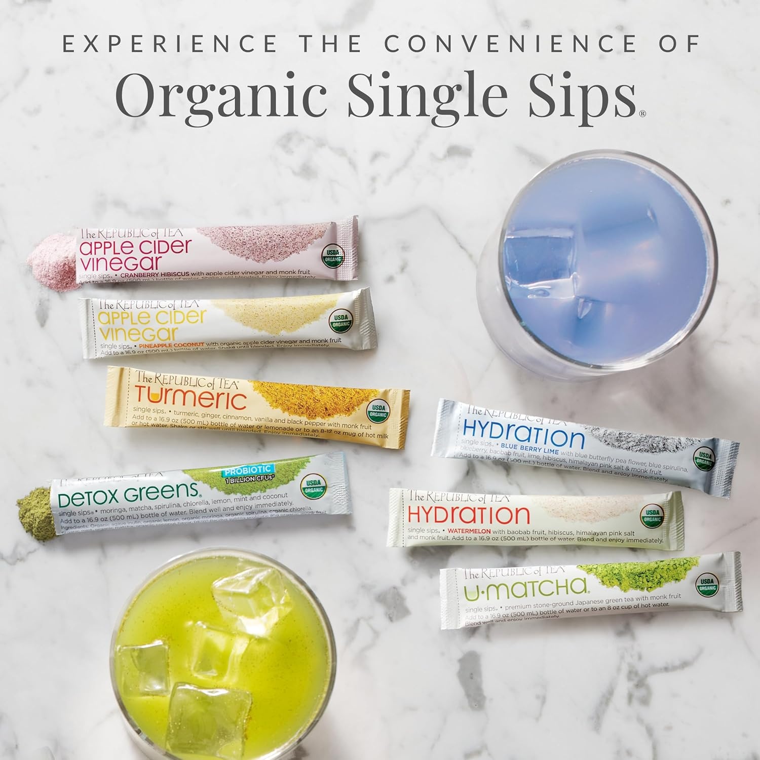 image:imageThe Republic of Tea Organic UMatcha Single Sips Naturally Caffeinated Matcha Green Tea Powder 14 PacketsMatcha Green