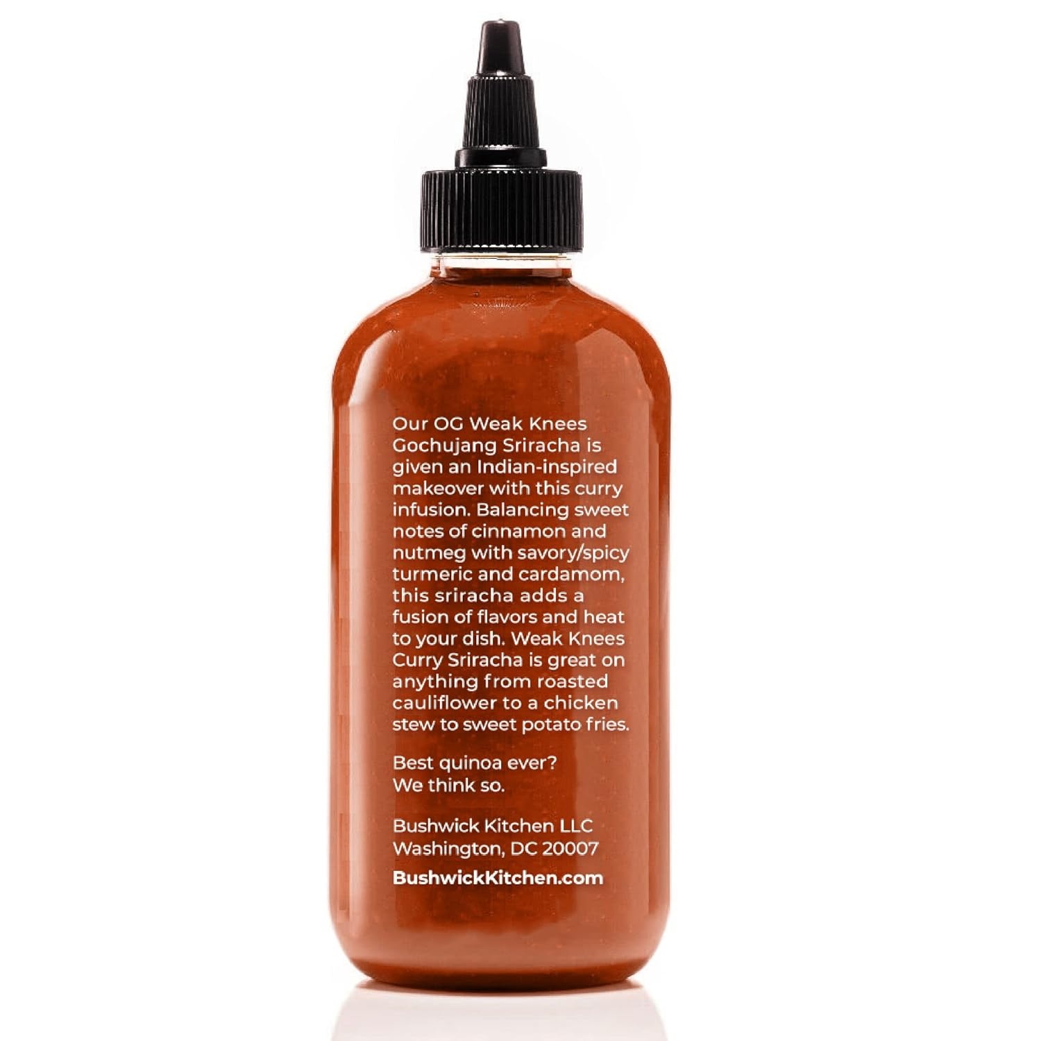 image:imageWeak Knees Gochujang Sriracha Hot Sauce Infused with Bold Korean Gochujang Paste amp Classic Spicy Sriracha for Noodles Rice amp Marinades Made in the USA 105oz Squeeze BottleCurry Sriracha 105oz