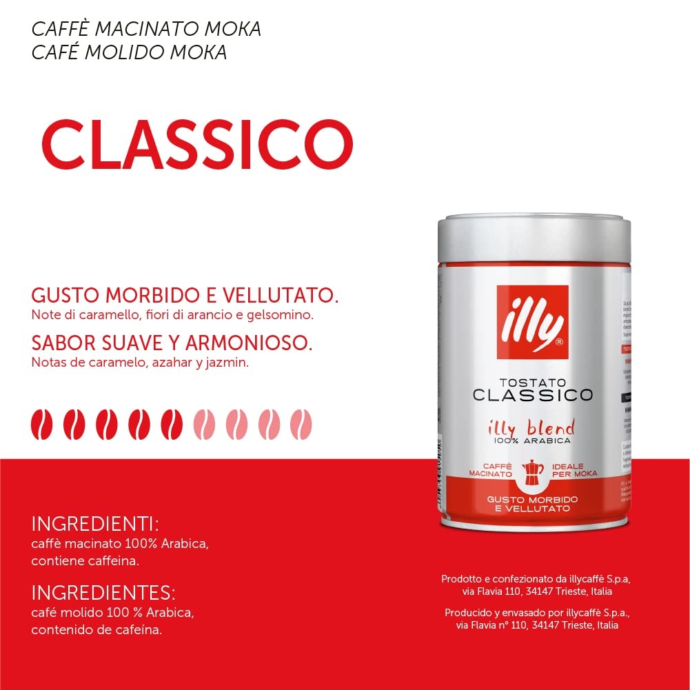 image:imageilly Ground Moka Coffee Classico Medium Roast Brown