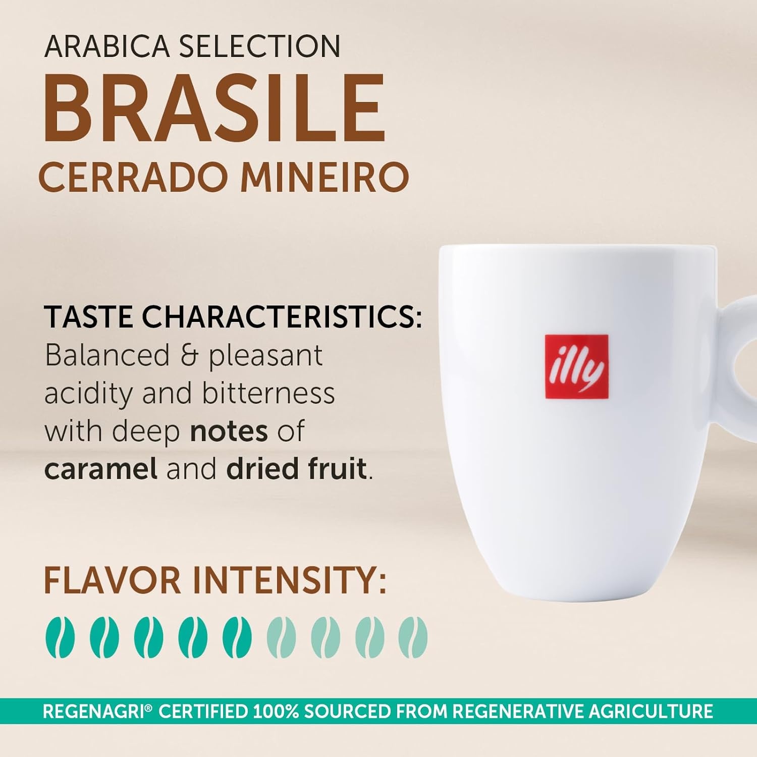 image:imageilly Whole Bean Coffee Perfectly Roasted Colombia Medium Roast Smooth Taste Notes of Fruit Fruit Notes 100 Arabica Beans No Preservatives 88 OunceBrasile Regenerative Agriculture
