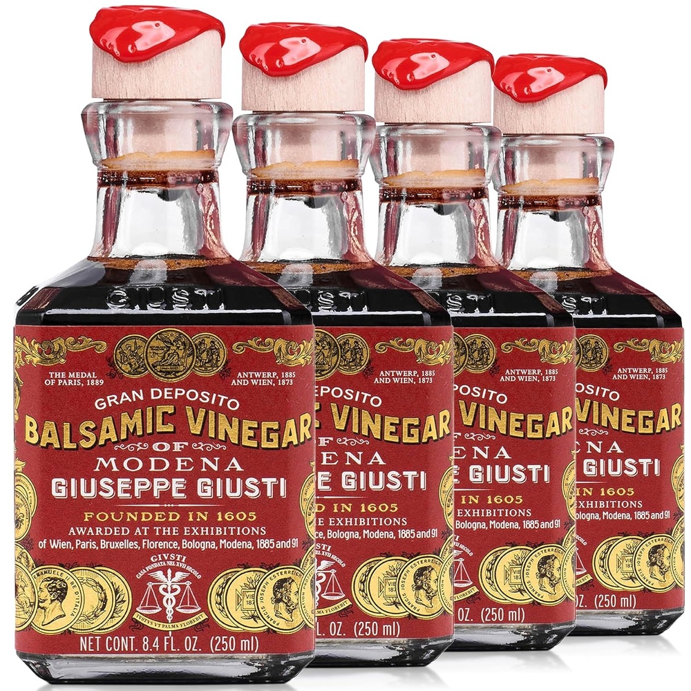 image:imageGiusti Italian Balsamic Vinegar of Modena IGP 3 Gold Medals Rich amp Thick Gran Deposito Aceto Balsamico di Modena for Salads Cheese amp Finishing Touches Made in Italy 845 fl oz250 ml Pack of 1845 Fl Oz Pack of 4