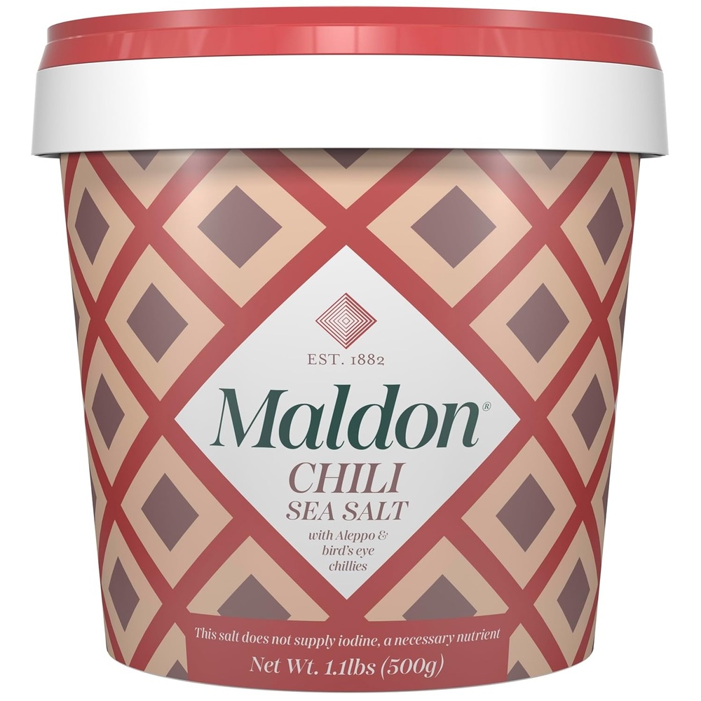 image:imageMaldon Smoked Sea Salt Flakes 44 oz 125 g Unique Pyramid Shaped Salt Flakes Gently Smoked Over Oak Perfect for a Wide Range of Dishes HandHarvested for Four Generations132 x 13 x 133 cm