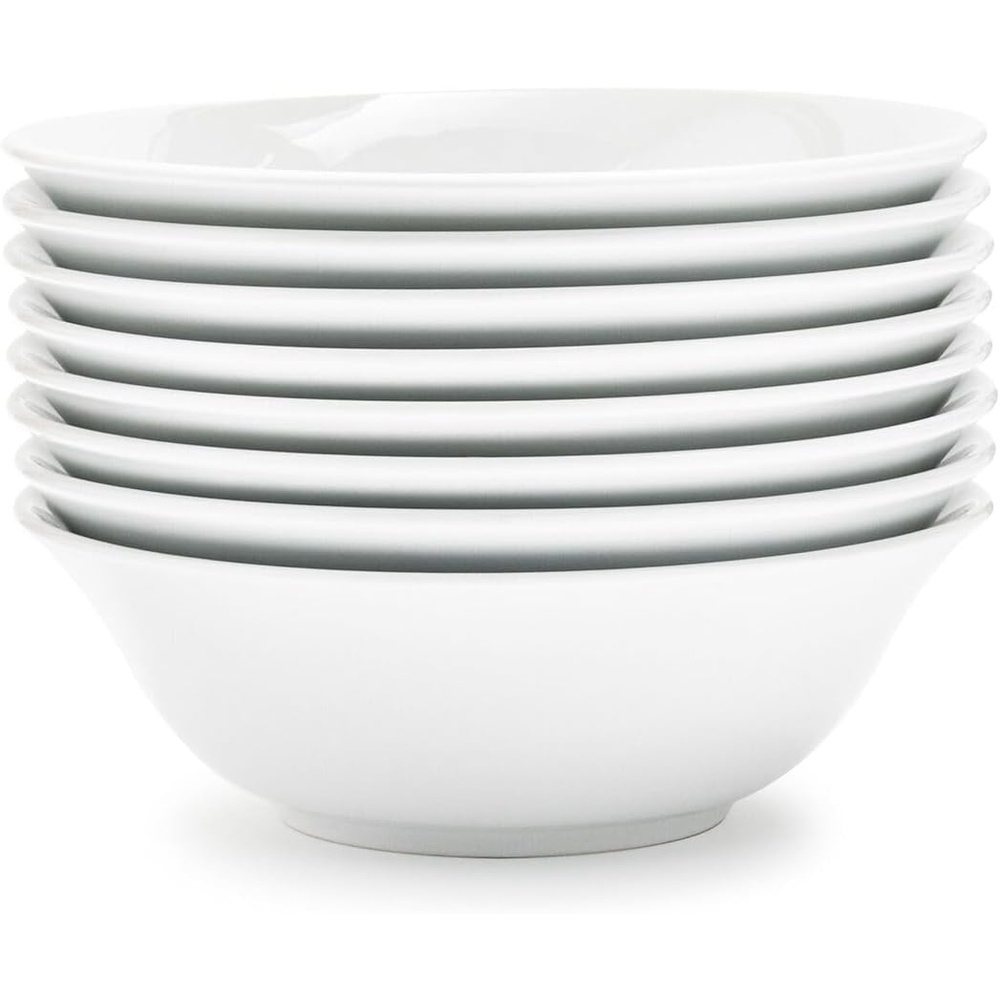 image:imageSur La Table Bistro Cereal Bowl White Classic White Porcelain Cereal and Soup Bowl for Everyday Dining