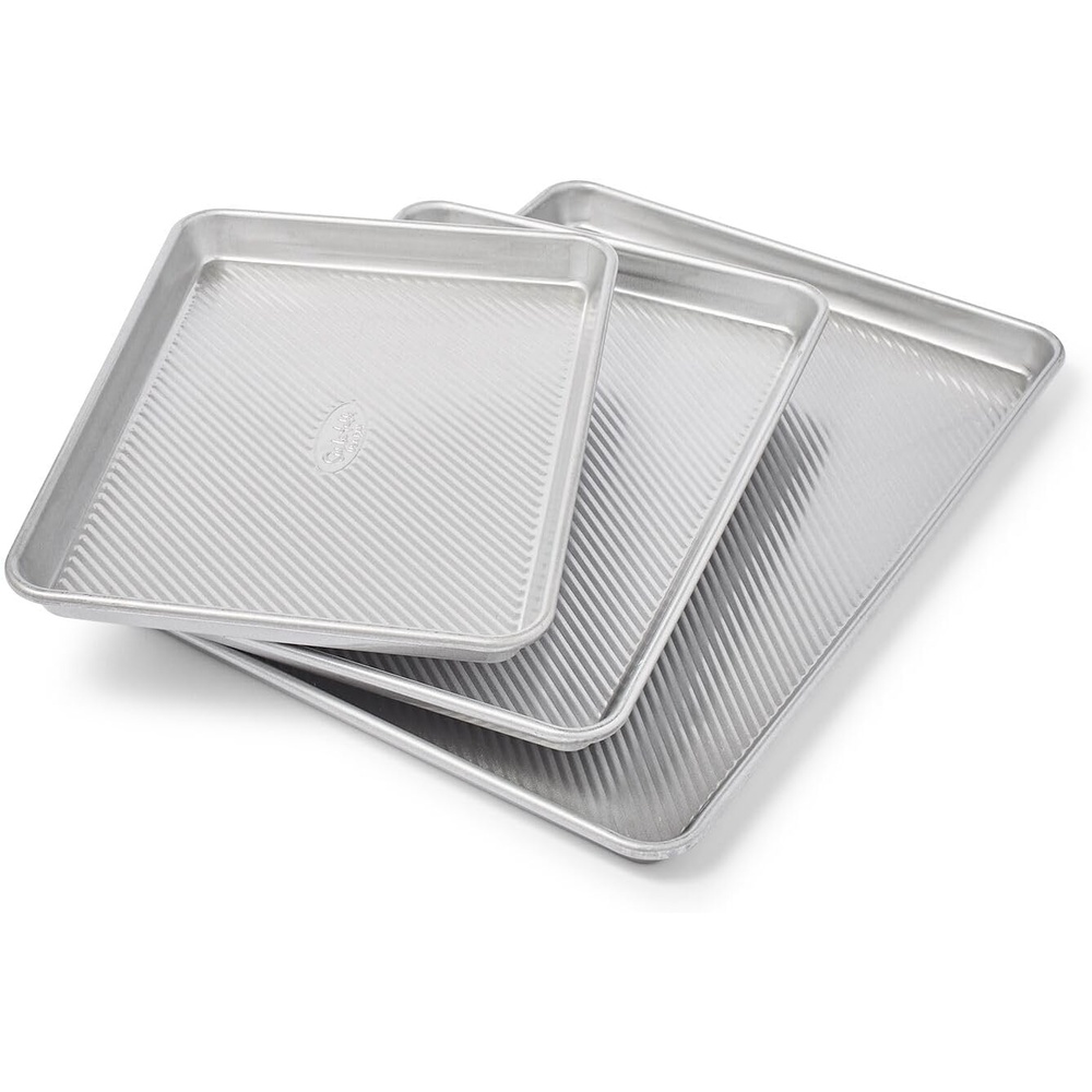 image:imageSur La Table Commercial Baking Pan Set 3Piece Aluminized Steel Pans Commercial Quality Made in USA