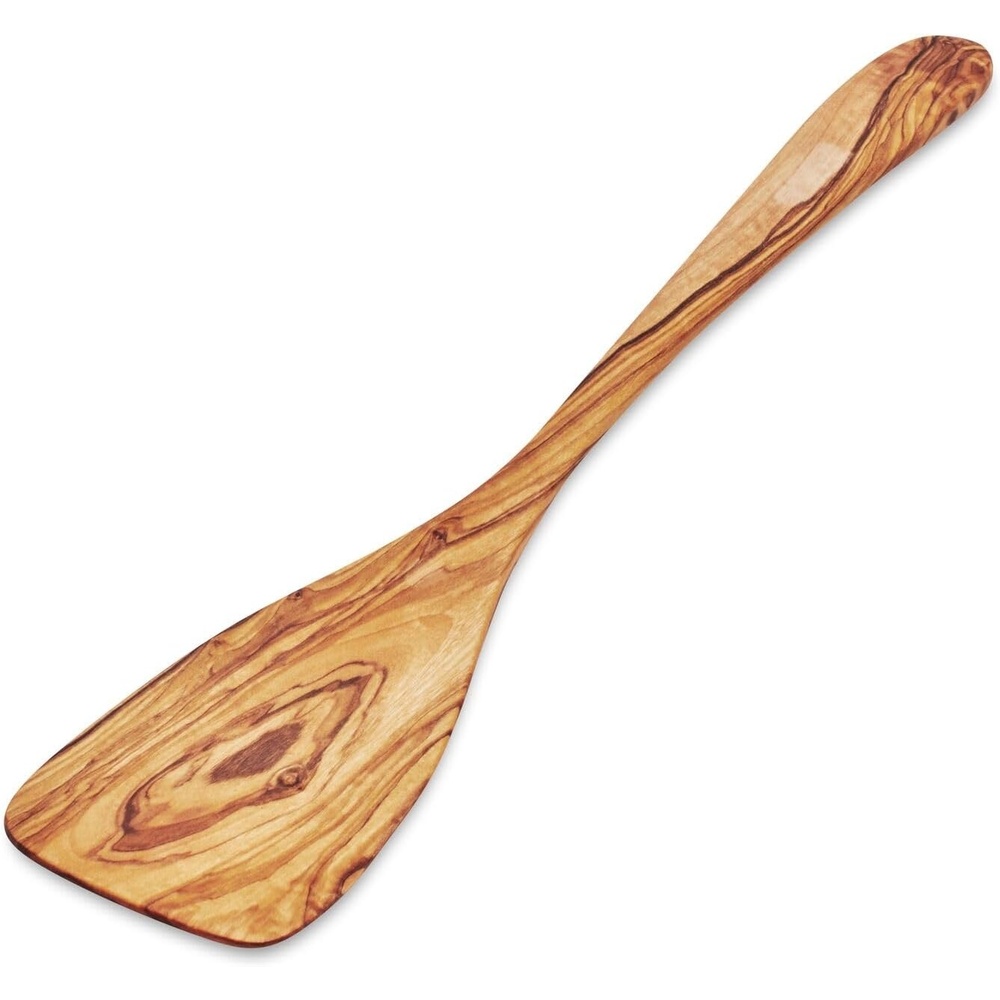image:imageSur La Table Olivewood Curved Turner 152 Handcrafted Italian Wooden Cooking Utensil for Sauting Folding amp More Unique Grain amp Pattern