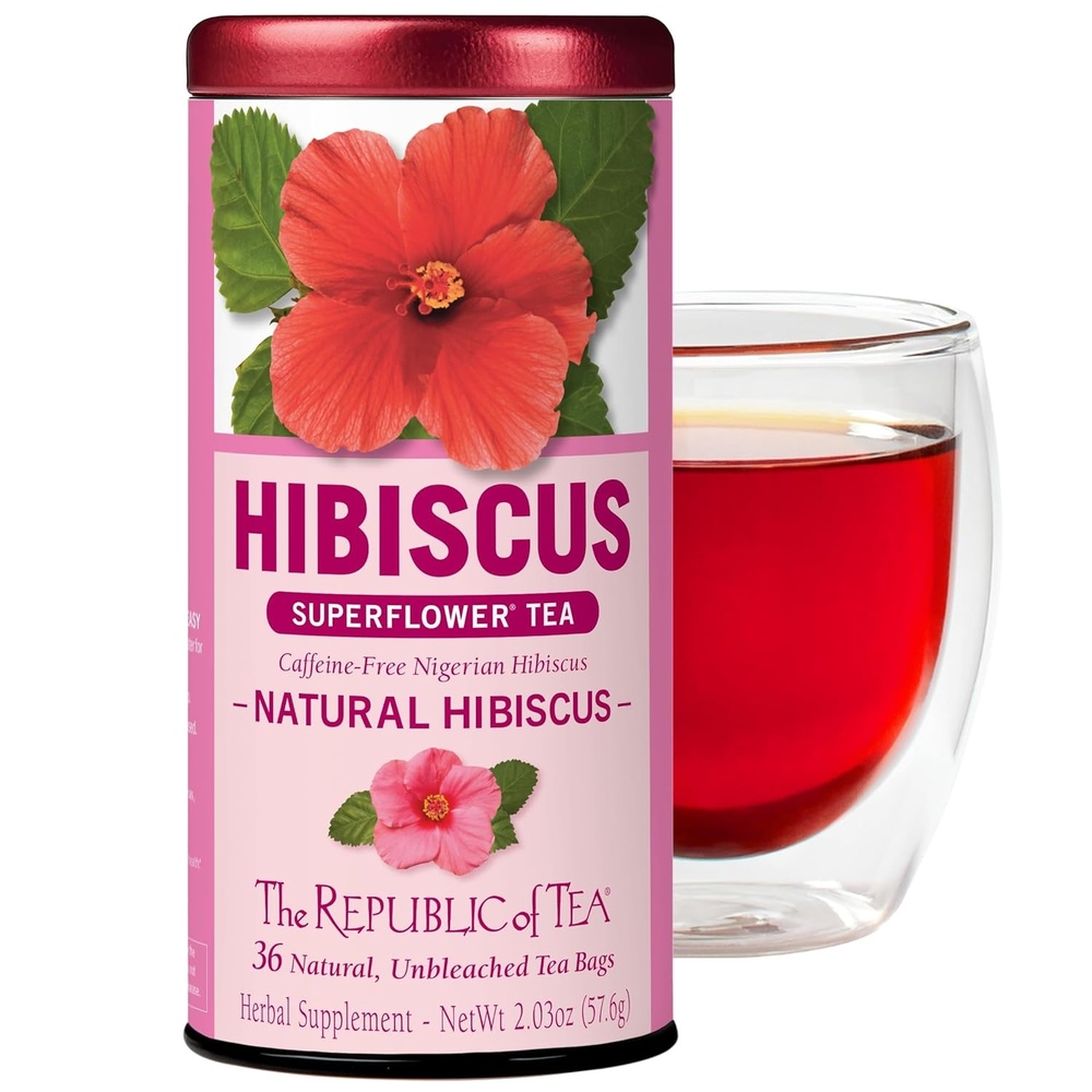 image:imageThe Republic of Tea Natural Hibiscus Tea 36 Tea Bags Herbal Blend Caffeine Free Gluten Free36 Count Pack of 1