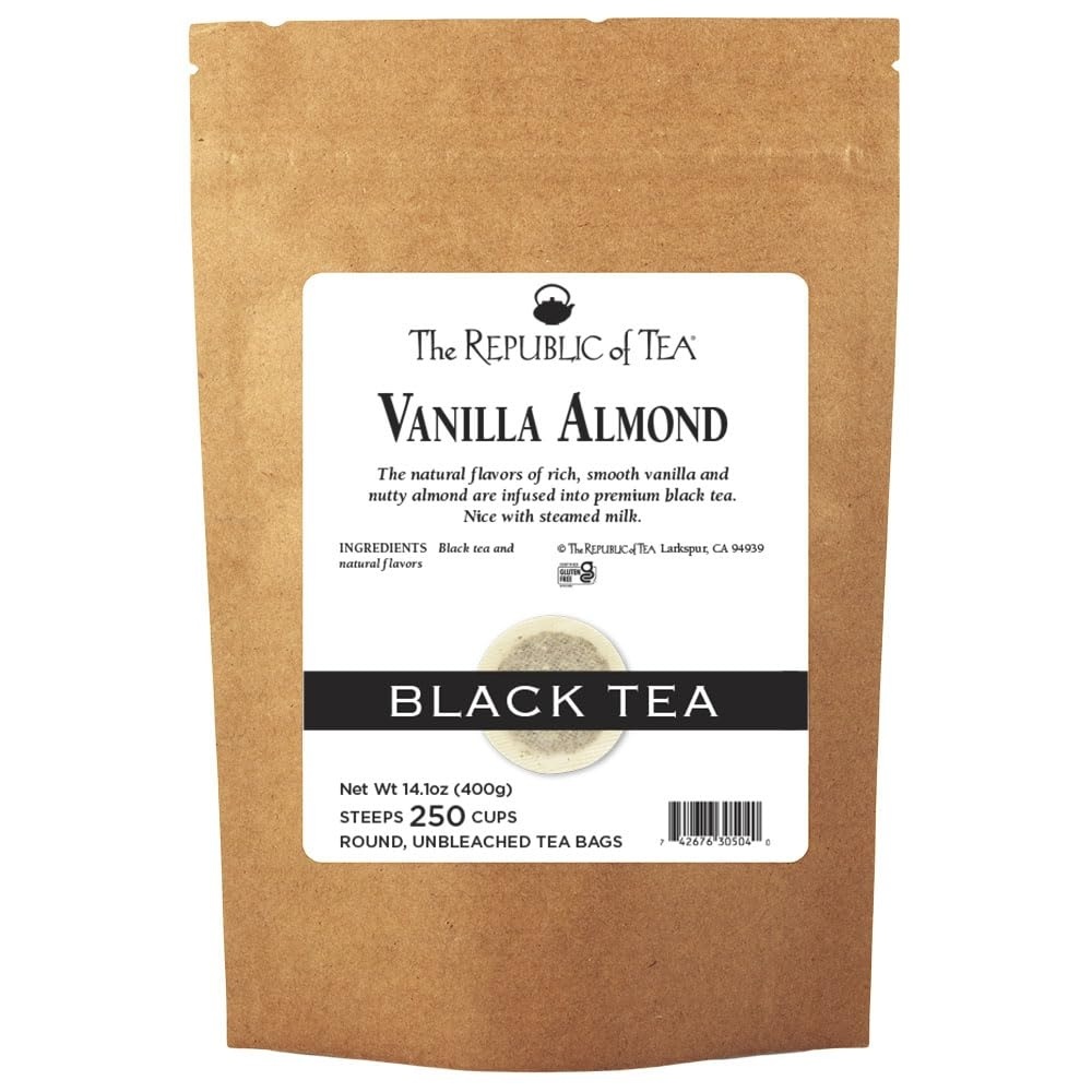 image:imageThe Republic of Tea Vanilla Almond Black Tea Tin 50 Tea Bags Naturally Caffeinated250 Count Pack of 1
