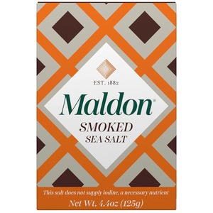 image:imageMaldon  Smoked Sea Salt Flakes 44 oz 125 g  Unique Pyramid Shaped Salt Flakes  Gently Smoked Over Oak  Perfect for a Wide Range of Dishes HandHarvested for Four Generations44 Ounce Pack of 1
