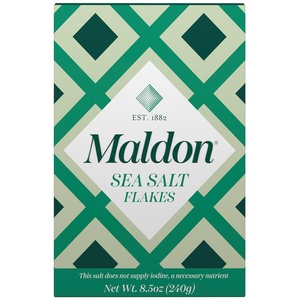 image:imageMaldon Salt Sea Salt Flakes 85 oz 240 g Kosher Natural Unique Gourmet Pyramid Shaped Salt Flakes Perfect for a Wide Range of Dishes HandHarvested for Four Generations Packaging May vary85 Ounce Pack of 1