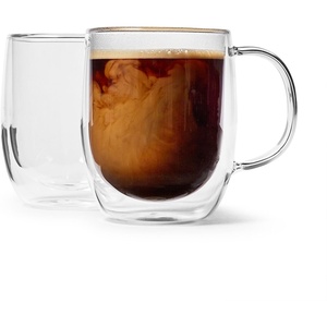 image:imageSur La Table DoubleWall Coffee Glasses Set Of 2 Clear