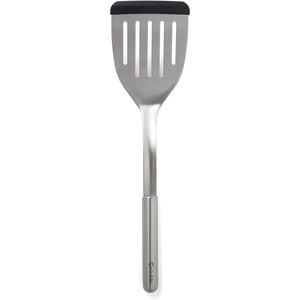 image:imageSur La Table Stainless Steel Silicone Edge Slotted Turner Black