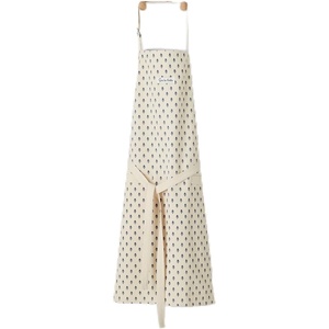 image:imageSur La Table Tulip Apron Blue FullCoverage Cotton Apron with Embroidered Tulip Design and Adjustable Neck Strap