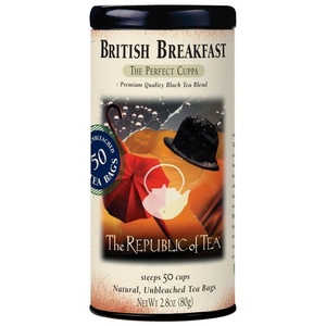 image:imageThe Republic of Tea  British Breakfast Tea 28 oz Tin 50 Tea Bags Gourmet Black Tea  Caffeinated50 Count Pack of 1