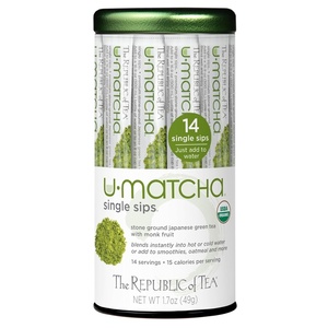 image:imageThe Republic of Tea  Organic UMatcha Single Sips Naturally Caffeinated Matcha Green Tea Powder 14 PacketsMatcha Green