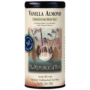image:imageThe Republic of Tea  Vanilla Almond Black Tea Tin 50 Tea Bags Naturally Caffeinated50 Count Pack of 1