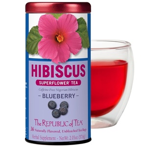 image:imageThe Republic of Tea Hibiscus Blueberry Superflower Herbal Tea 36 Tea Bag Tin36 Count Pack of 1