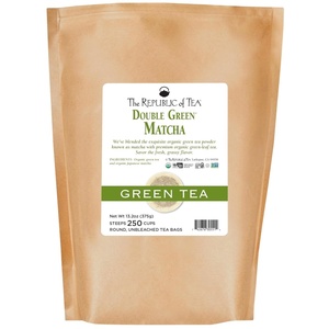 image:imageThe Republic of Tea Organic Double Green Matcha Individual Tea Bags with Japanese Matcha Tea Powder and Green Tea Leaves Blend Natural Unbleached Bags in Reusable Tin Canister 50 Tea Bags250 Count Pack of 1