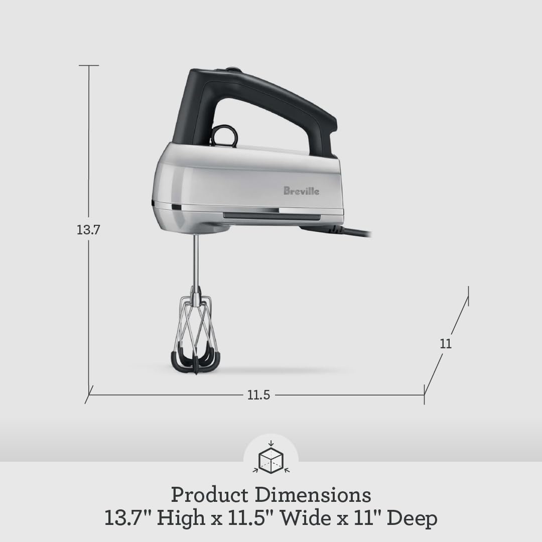 image:imageBreville BHM800SIL Handy Mixer for Baking SilverBlack Truffle