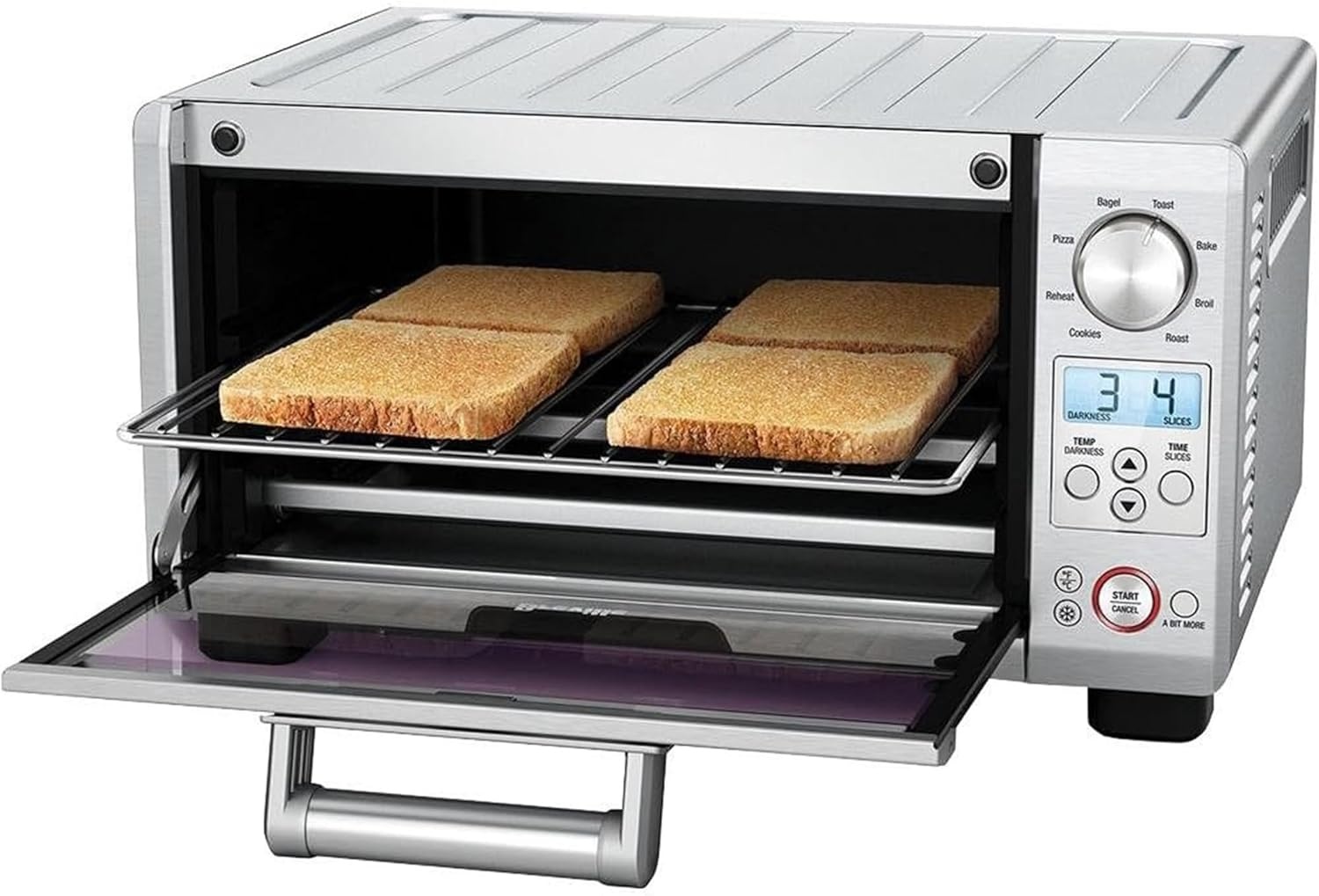 image:imageBreville BOV450XL Mini Smart Countertop Oven and Toaster Oven Small Brushed Stainless Steel