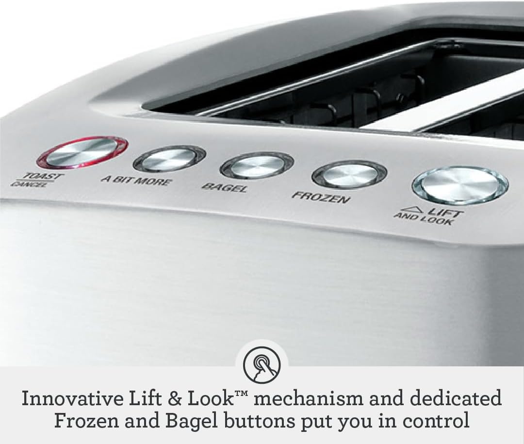 image:imageBreville BTA820XL DieCast Smart Toaster 2 Slice Brushed Stainless Steel