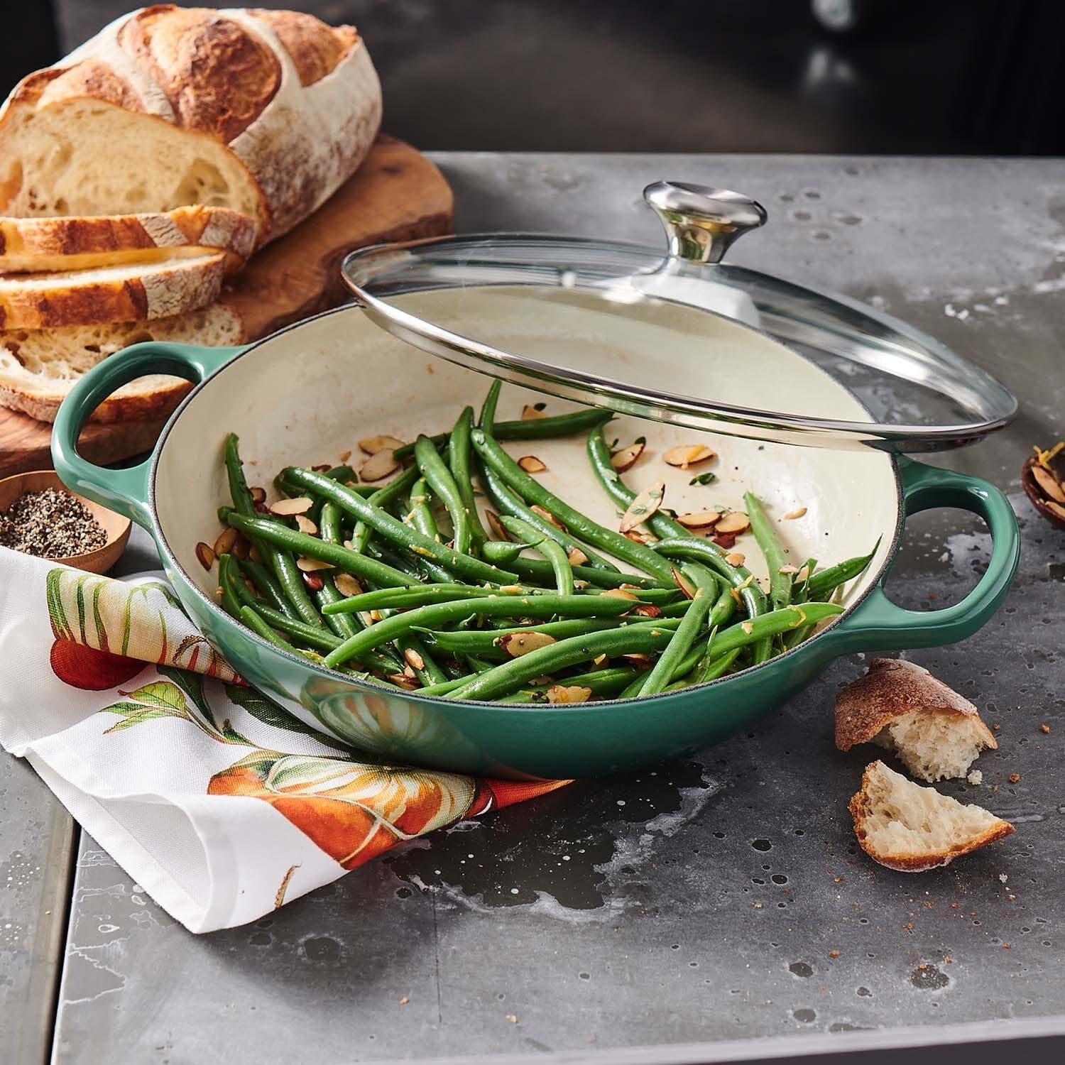 image:imageLe Creuset Buffet Casserole with Glass Lid 35 qt Artichoke